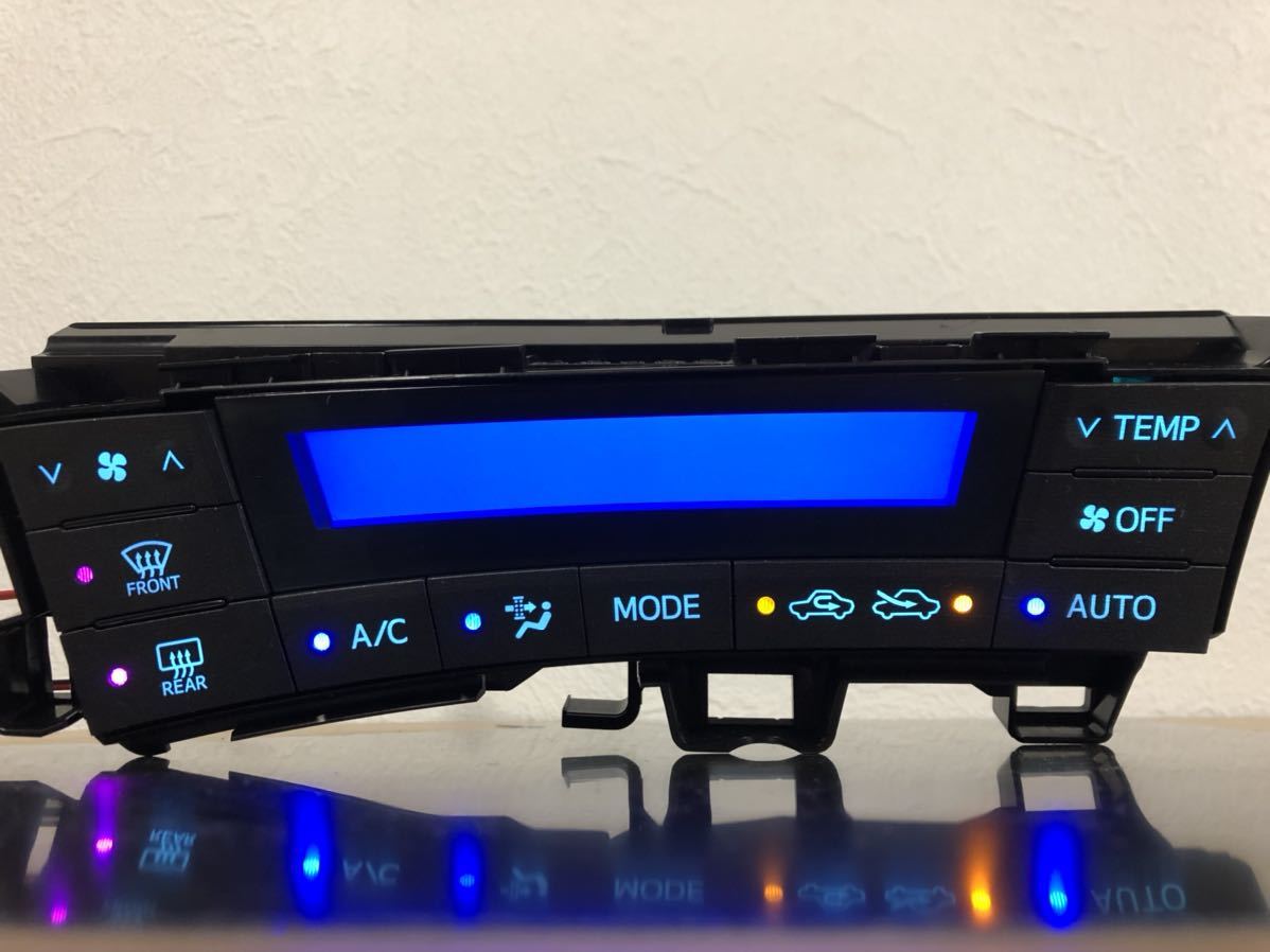 【返送不要】ZVW30 30系 プリウス 前期 エアコンパネル LED打ち替え エアコンスイッチ 純正 トヨタ AC 車内 内装 カスタム パーツ