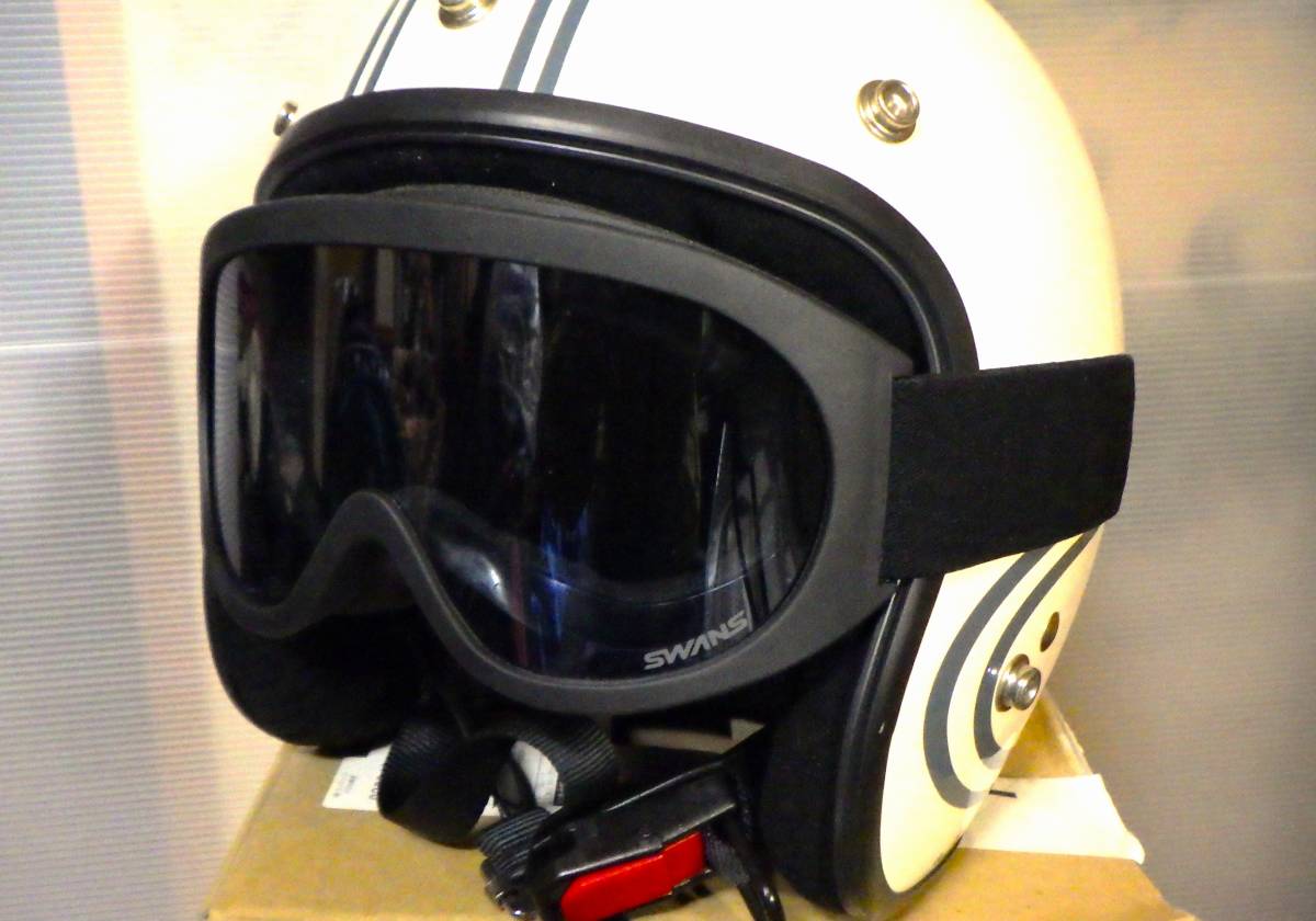 ヴィンテージゴーグル眼鏡 swans ゴーグル バイク SWANS MX-797-M BK G 