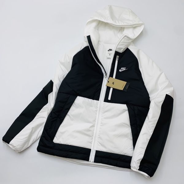 NIKE ナイキ レガシー 中綿 フーディ ジャケット 白黒 L DD6858-100 23-1011-2-4