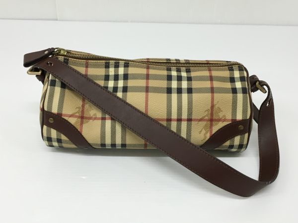 【希少】 バーバリーロンドン トグル ホースロゴ ノバチェック ワンショルダー K18-541-1102-169【中古/微美品】BURBERRY LONDON(バーバリーロンドン