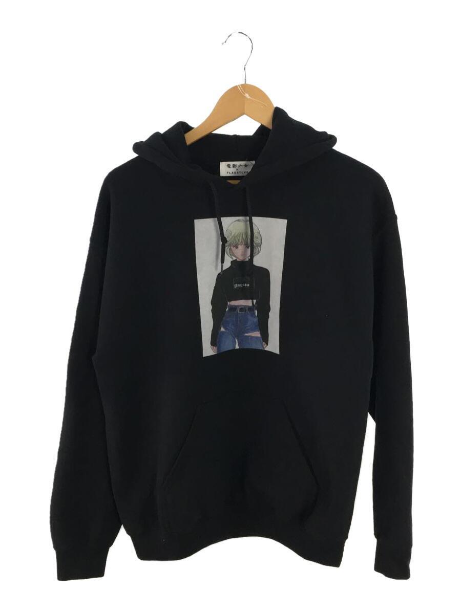 F-LAGSTUF-F◆18AW/パーカー/×電影少女/M/コットン/ブラック/プリント/18AW-FS×VG-02