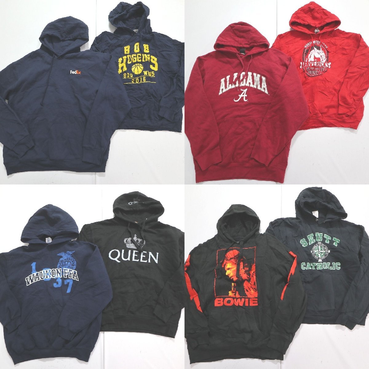 ◎カラー系パーカー set シンプル ロゴ 他 (メンズM) 8枚セット まとめ売り 古着卸 1円スタート SW10 MQ2991