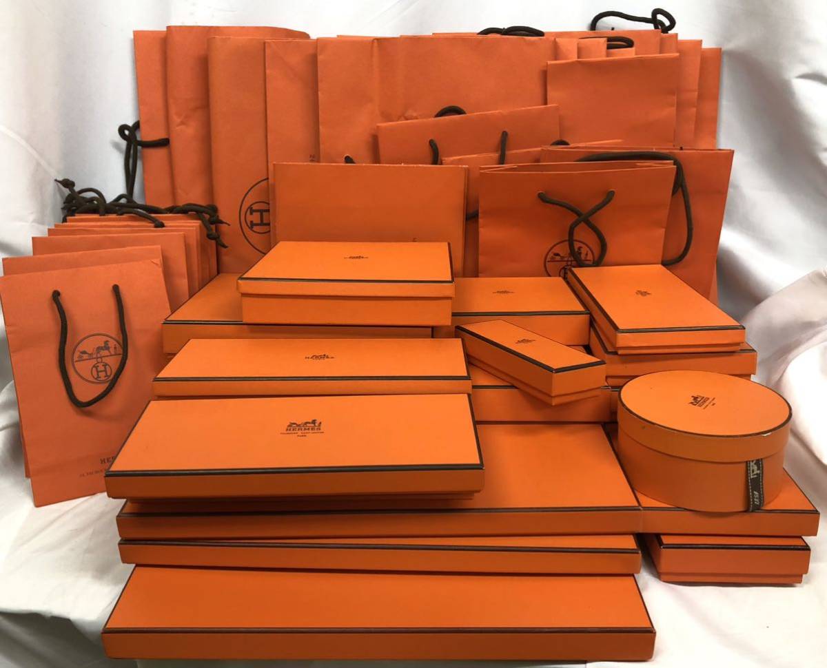 エルメス HERMES 空箱 ショッパー ショップ袋 おまとめ 大量 BOX 49点