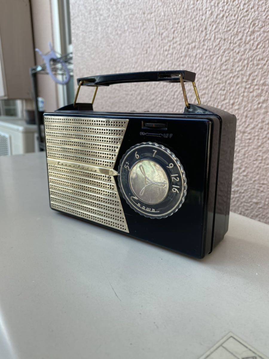 真空管ポータブルラジオ クラウンラジオ CROWN クラウン 昭和 ポータブル真空管ラジオ アンティーク Skypmasterブランド レトロ　ラジオ　CROWN
