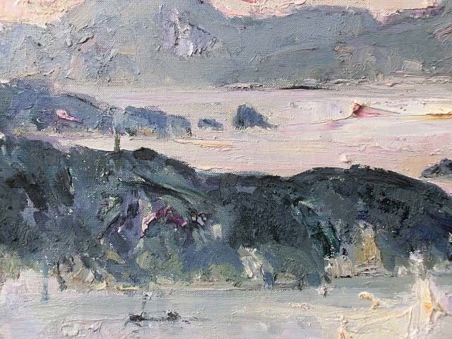 岡崎勇次 油絵 風景画「いんのしま（因島）」 Yahoo!オークション - 真