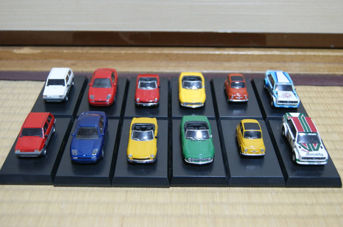 ■≪ジャンク品≫ 京商1/64ミニカーコレクション フィアット 12台まとめて kyosho スーパーカー 当時物 Fiat 開封品 使用品 飾り品