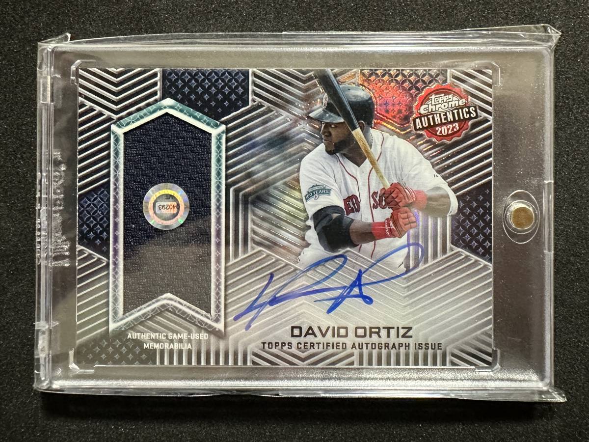 40シリ!! David Ortiz 2023 Topps Chrome #TCAA-DO デビッド・オルティーズ レッドソックス 直筆サイン MLB 美品 100円スタート