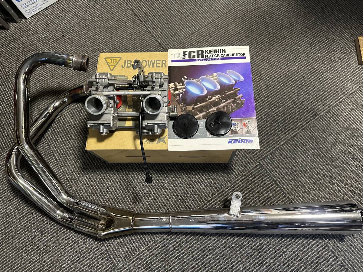 HONDA CB400T ホーク2 killerクロスマフラー　FCRφ33