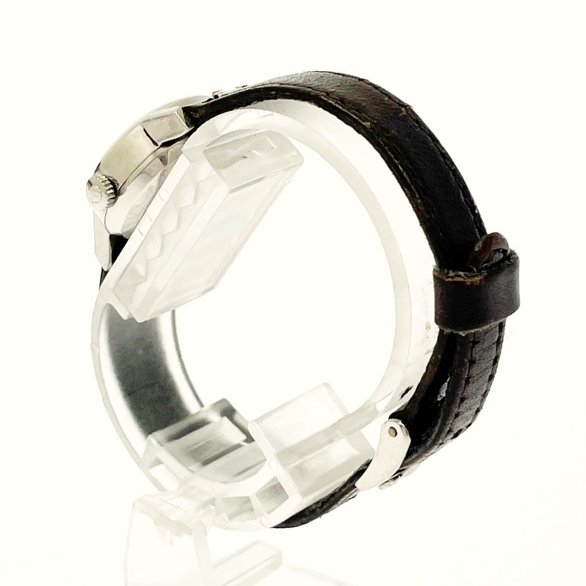 1円スタート】【訳あり品】OMEGA オメガ レディマティック SS×革ベルト