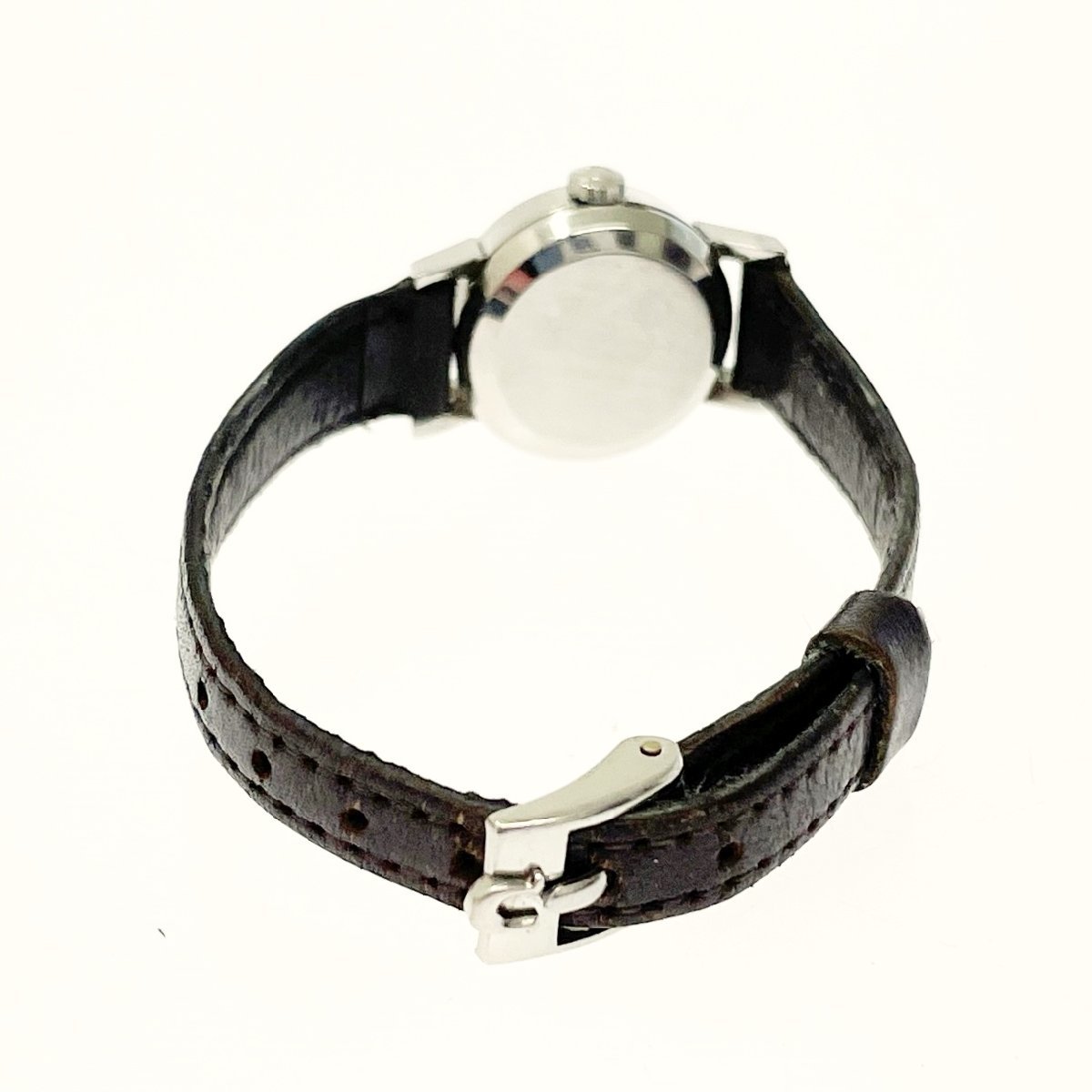 1円スタート】【訳あり品】OMEGA オメガ レディマティック SS×革ベルト