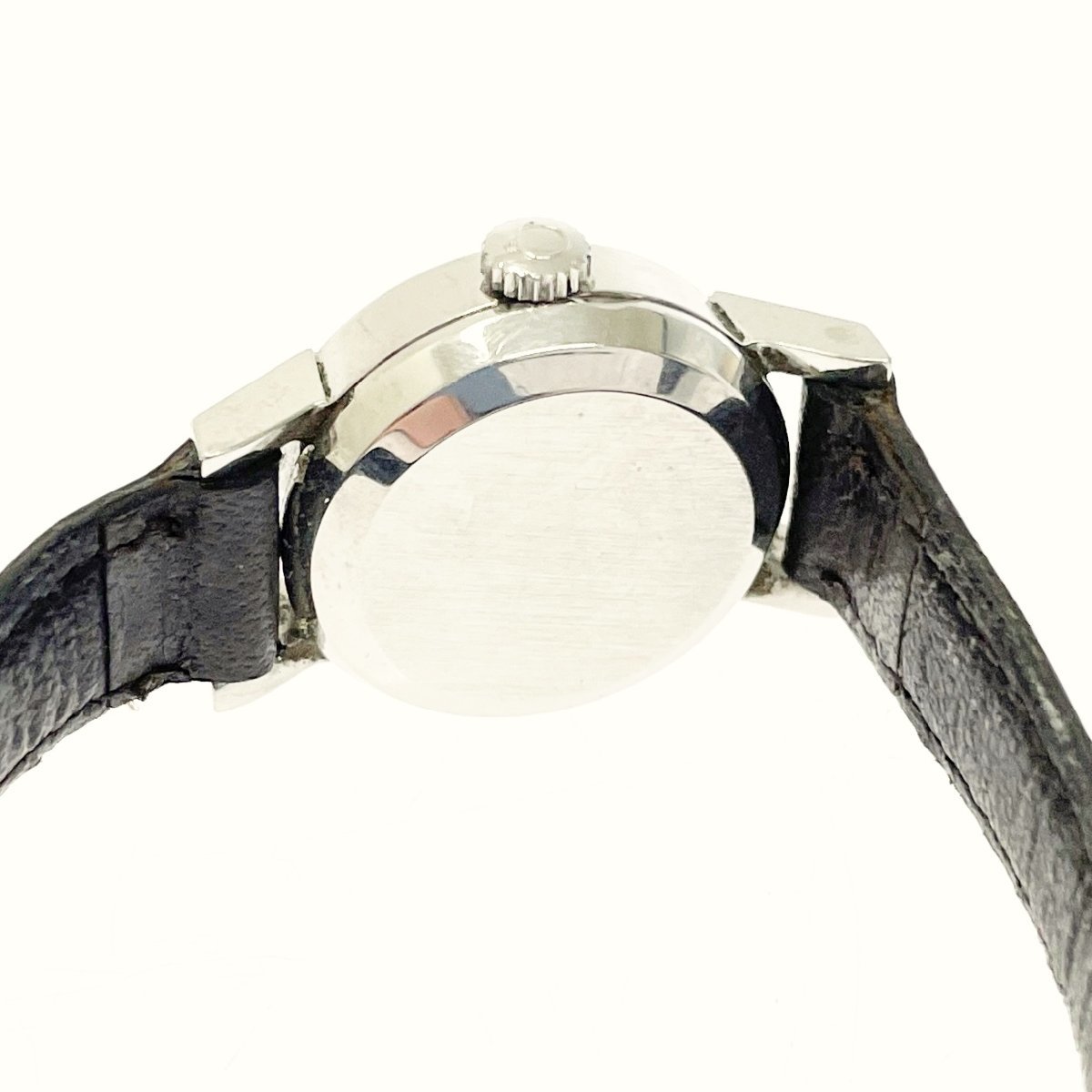 1円スタート】【訳あり品】OMEGA オメガ レディマティック SS×革ベルト