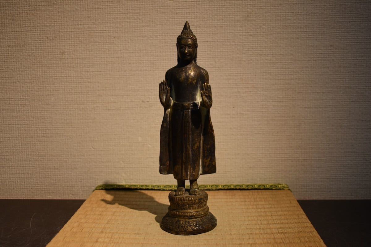 【GE】Y711【コレクター所蔵品】時代 古銅タイ仏 /美術 骨董品 時代品 美術品 古美術品 仏教美術 仏像 佛