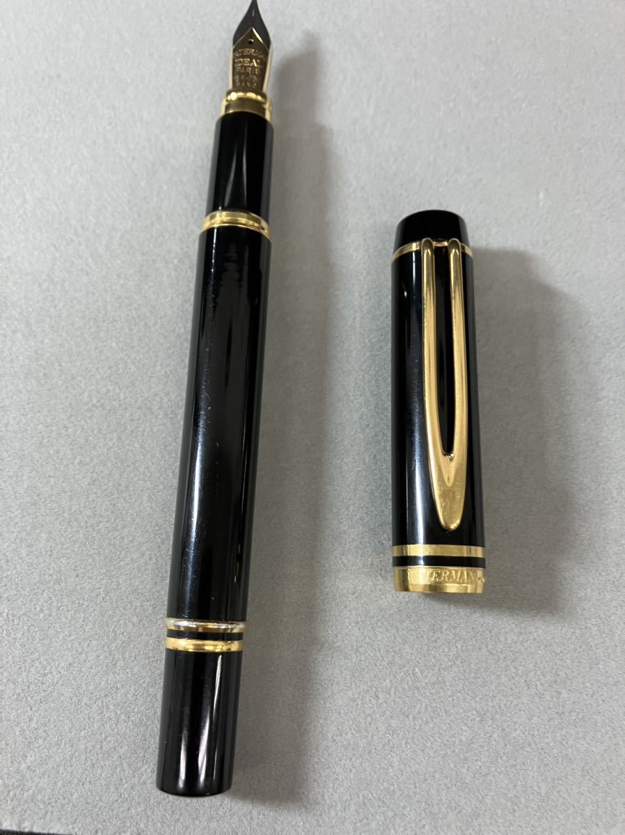 T1072」 WATERMAN ウォーターマン IDEAL 万年筆 ペン先 18K 750 ネーム