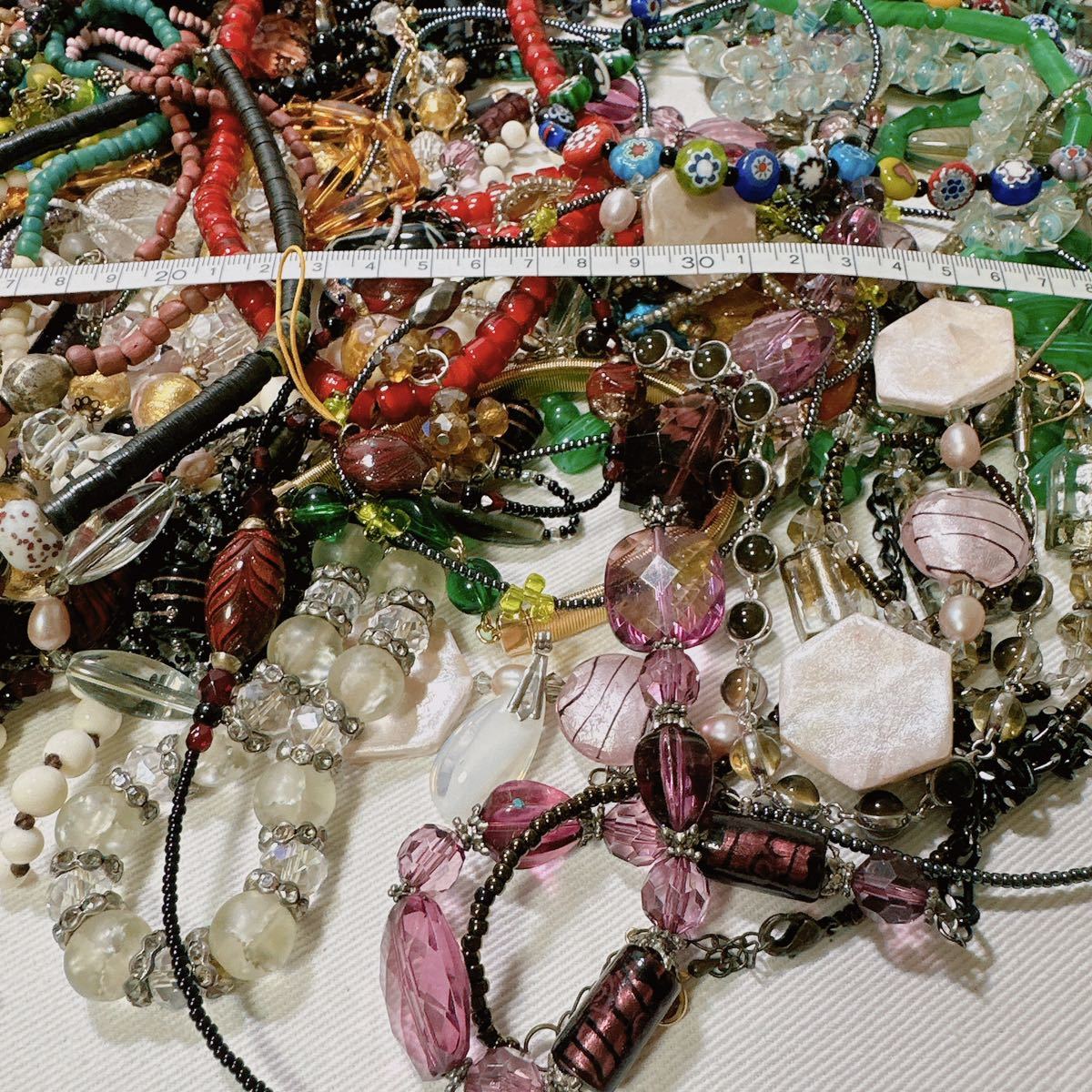 AS ガラス系 アクセサリー 大量 まとめ 約2800g (2.8kg) ベネチアン 