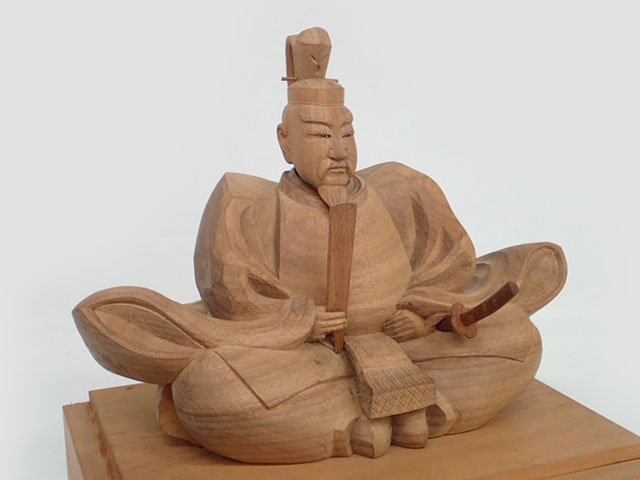 井波彫刻 木彫り 天神様 雷神 菅原道真公 茂利芳樹 謹刻 謹刀 骨董品