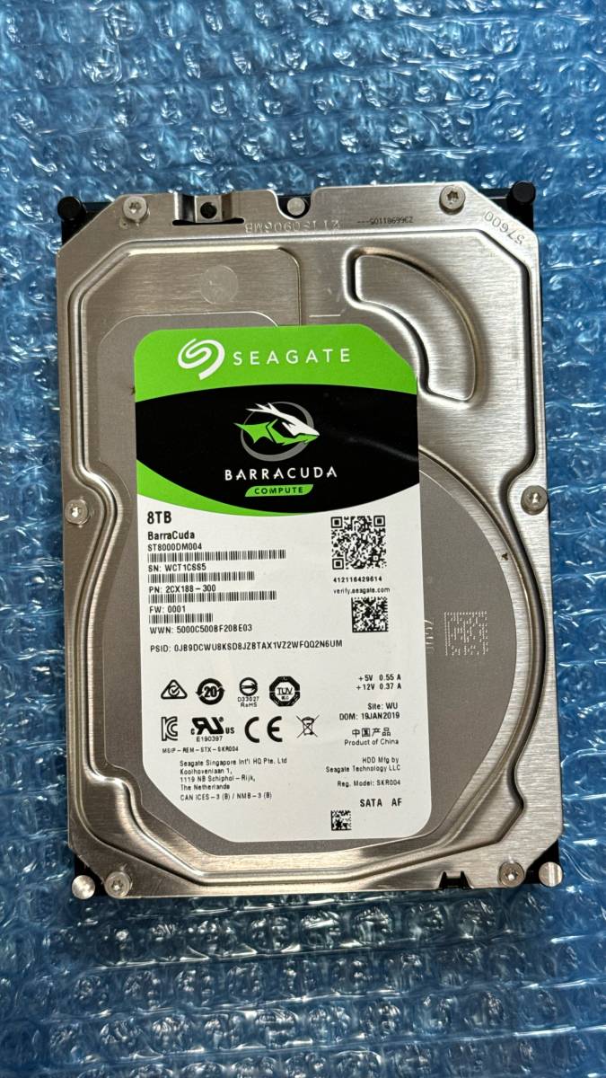 C1NHPP】SEAGATE BarraCuda ST8000DM004 HDD 8TB 修理交換品 【公式通販】