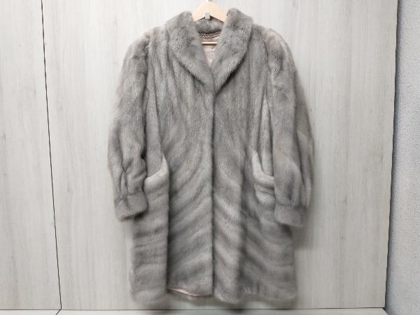 SAGA MINK サガミンク ファーコート 毛皮 サイズF グレー系 レディース