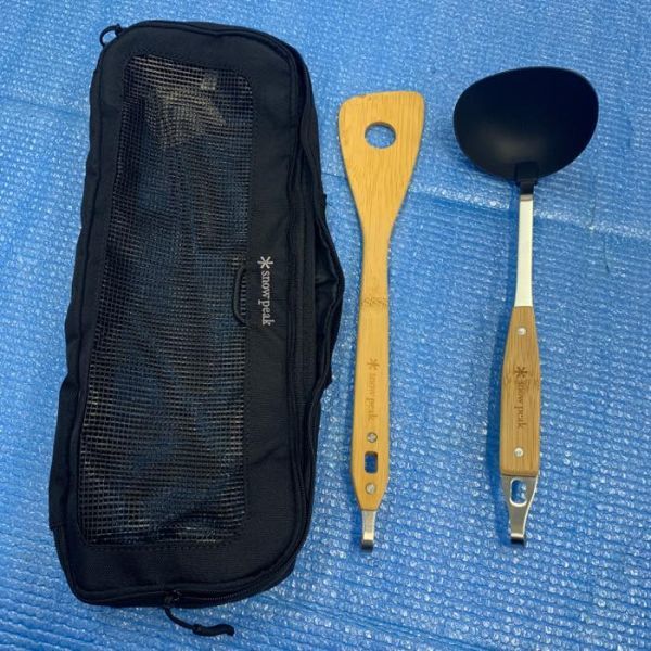 ◆ケースセットで便利◆ snow peak スノーピーク キッチンツール お玉 木ベラ セット キャンプ アウトドア BBQ 調理器具 mc01062431