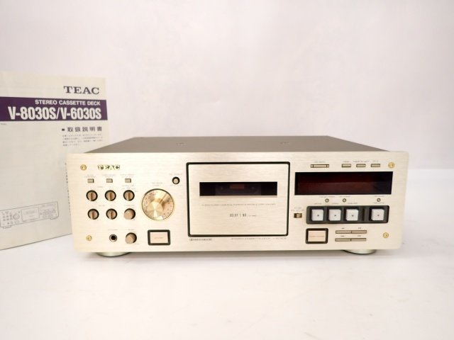 ＴＥＡＣ カセットデッキ Vー6030Ｓ　ジャンク品 TEAC ティアック 3ヘッドシングルカセットデッキ V-6030S 説明書付き