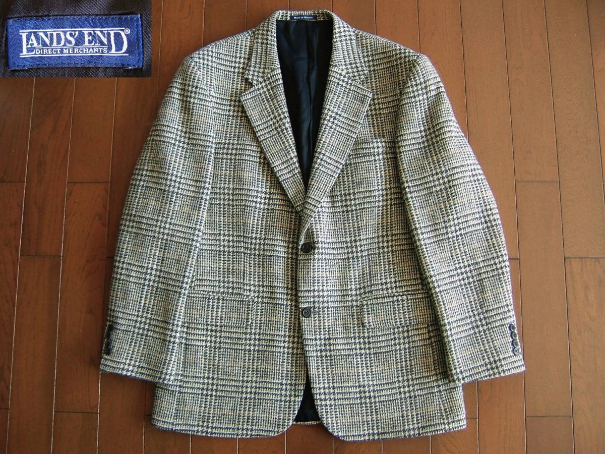 ランズエンド LAND`S END ハリスツイードジャケット ウールジャケット 