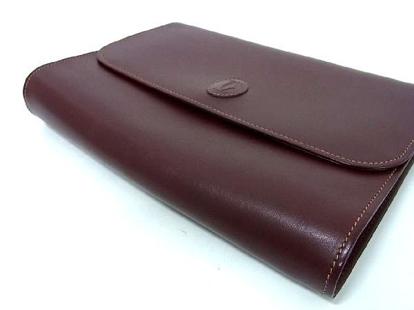 1円 □美品□ Cartier カルティエ マストライン レザー ポーチ マルチ