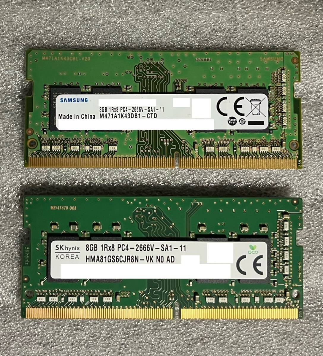 デスクトップ用メモリ☆8GB 2枚セット☆SK hynix DDR4 2400T-UA2-11