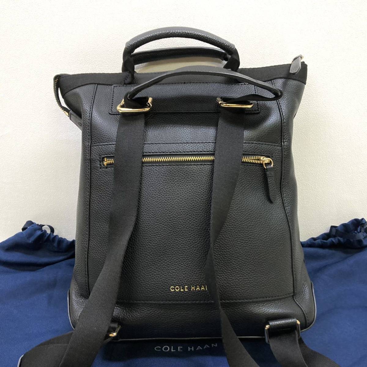 1円 【極美品】 COLE HAAN コールハーン ビジネスバッグ 3way リュック