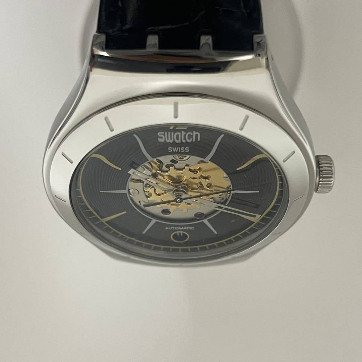 スウォッチ Swatch 自動巻き 美品 動作品オートマチック ブラック 