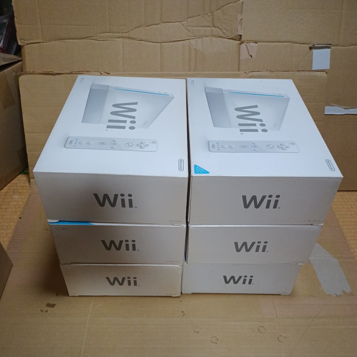 K1302　★任天堂 ニンテンドー Wii シロ 本体 箱入り 6台セット 動作未確認 ジャンク 大量 まとめ売り Nintendo 