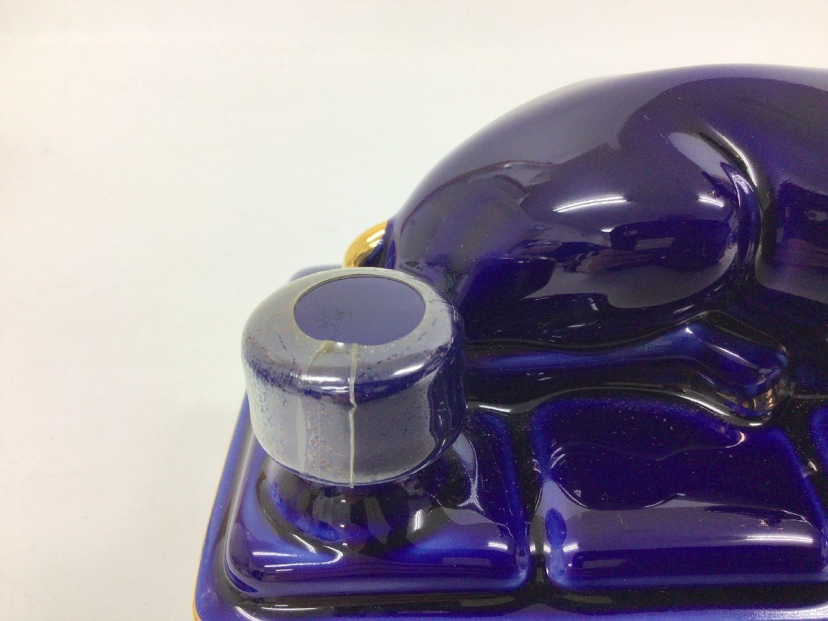 未開封 X.O HINE COGNAC 陶器 鹿ボトル リモージュ ブルー 49ハイン XO鹿青陶器【重量番号:2】 HINE 陶器 リモージュ 40% 重量番号:2(