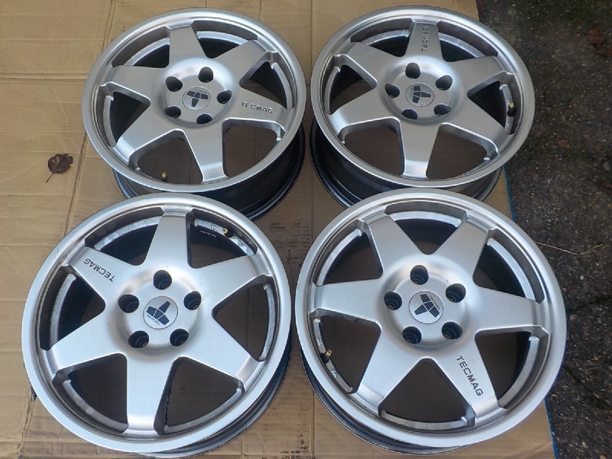 ■業者宛送料安VW　シャラン　アウディ　A3セダンなどテクマグ16インチアルミ4本セット　6.5J　+30　114.3/5　57φ球面ボルト対応■京都発