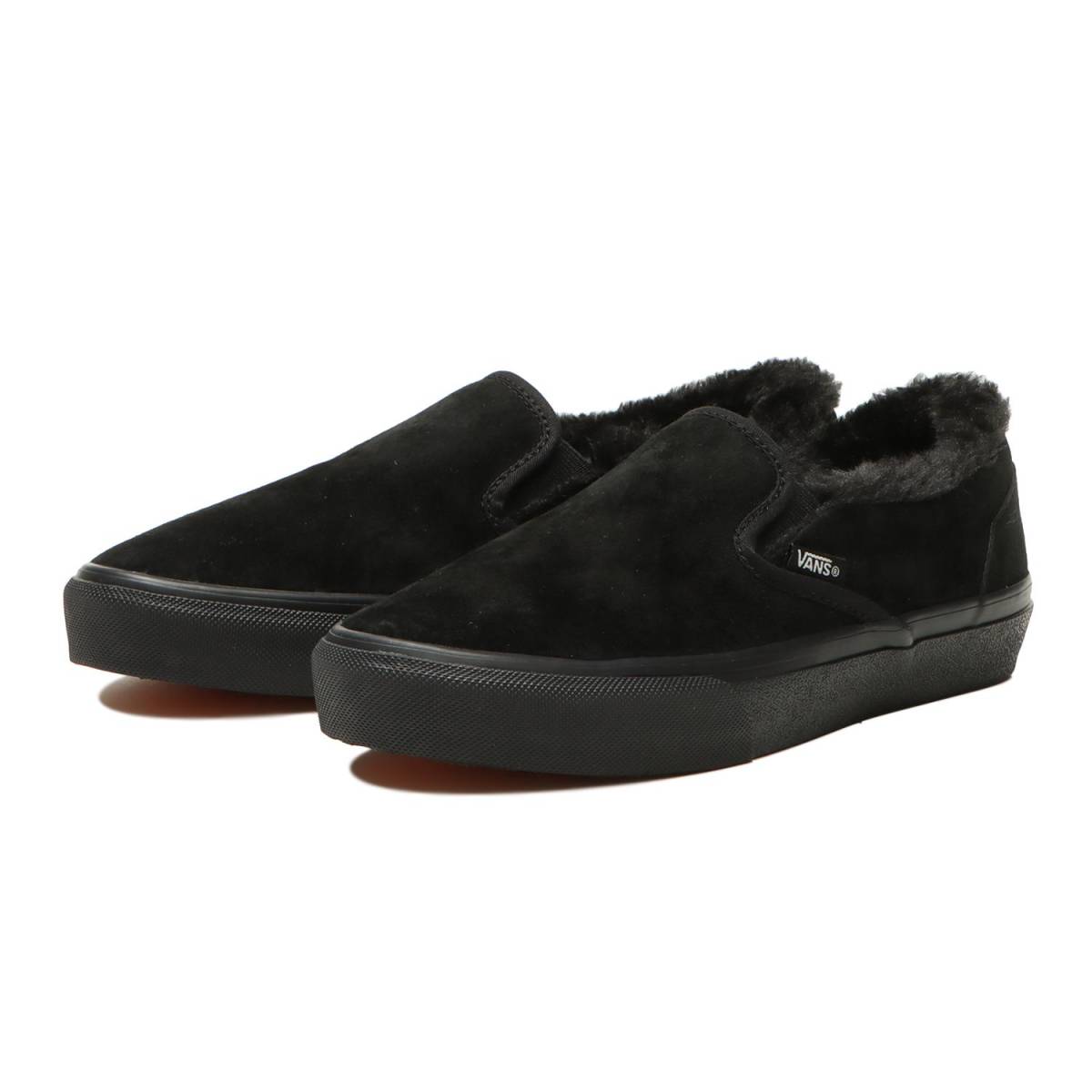 ヴァンズ 26.5cm スリッポン ファー ブラック VANS SLIP ON FUR メンズ スニーカー スエード 天然皮革 バンズ V98CF FUR M.BLACK