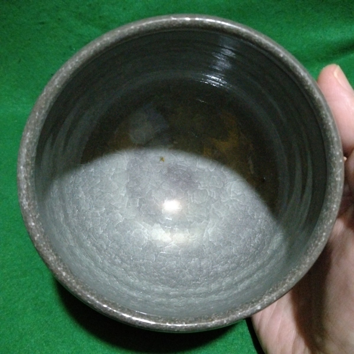 清水卯一 人間国宝 茶道具 - 作 | 青瓷氷裂貫入文茶碗 Yahoo!オークション