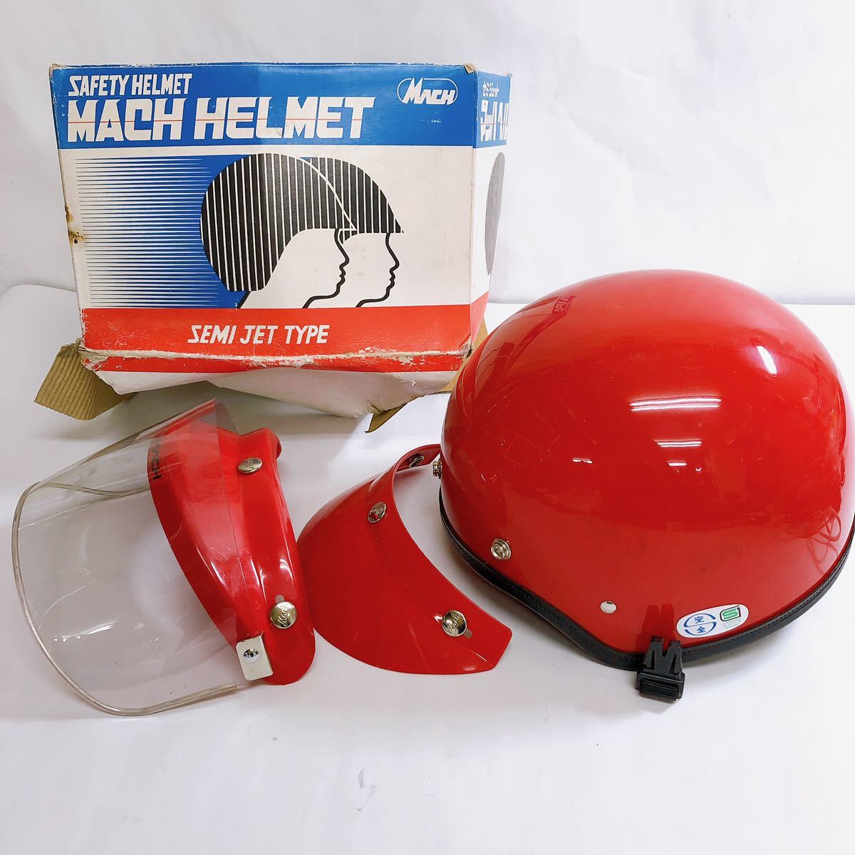 当時もの MACH HELMET マッハヘルメット 半ヘル 半帽 ヴィンテージ