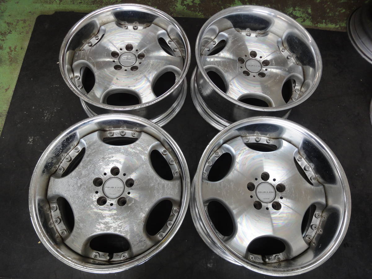 リム深★AME　シャレン　19インチ　9J+38　10J+15　PCD114.3-5H★傷　腐食多々有り　ジャンク品