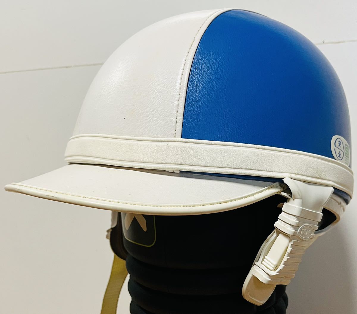 【レトロ】☆北川工業☆BR-8☆半ヘルメット☆白/青☆未使用品☆