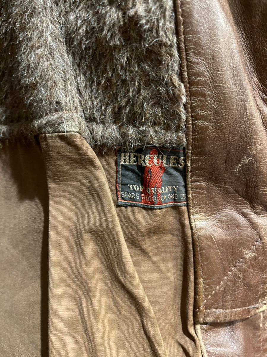 30s 40s hercules レザー コート ヘラクレス レザージャケット LEATHER 