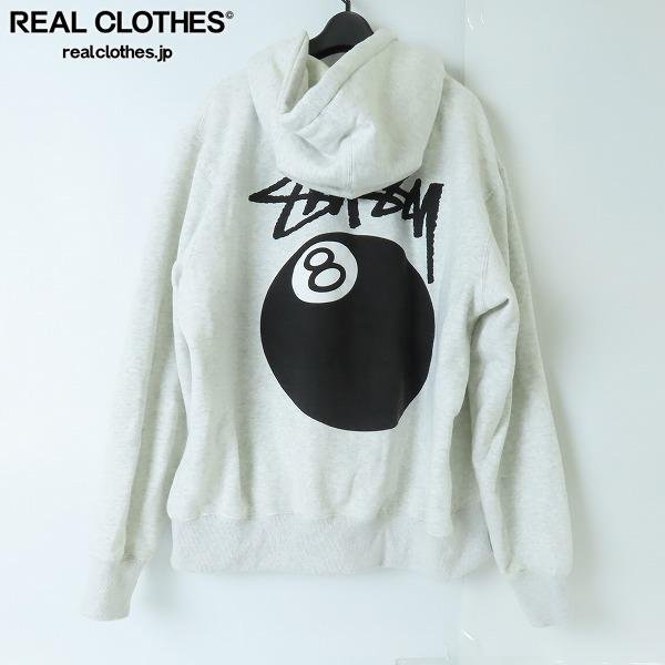 ☆STUSSY/ステューシー ジップアップスウェットパーカー 胸ロゴ/バックプリントXL /060