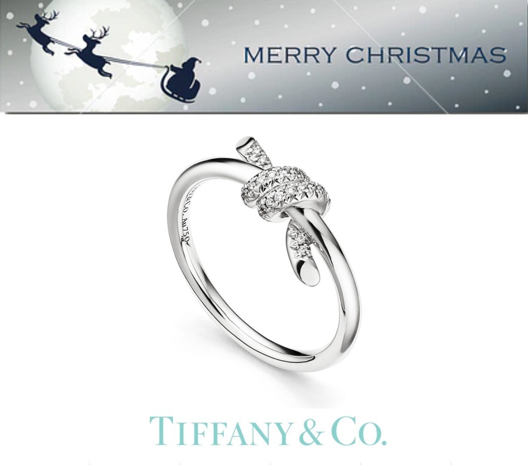 TIFFANY＆CO ノット ダイヤ＆18Kホワイトゴールド リング