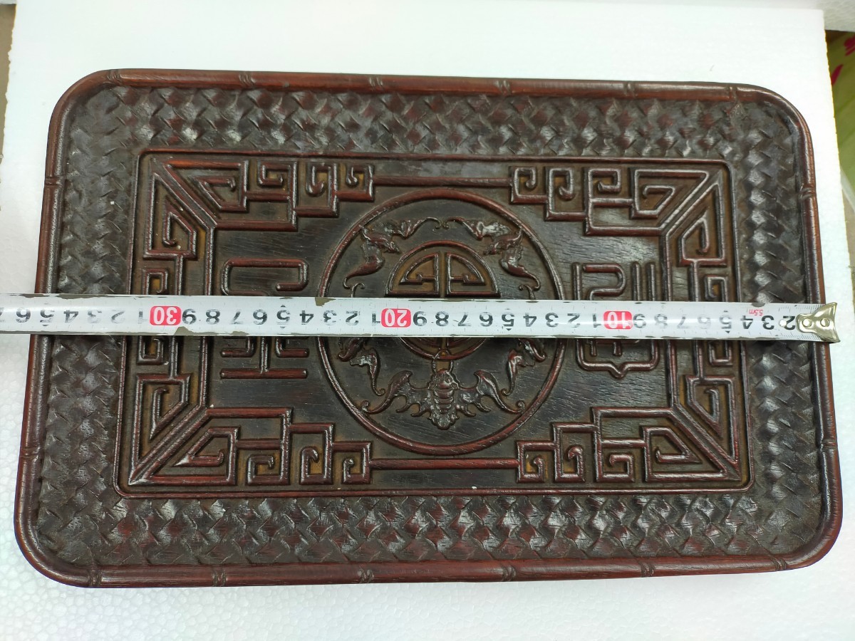 煎茶道具 盆木 盆 中国美術 旧家蔵出唐物 紫檀 唐木 黄花梨 明式 蘇工