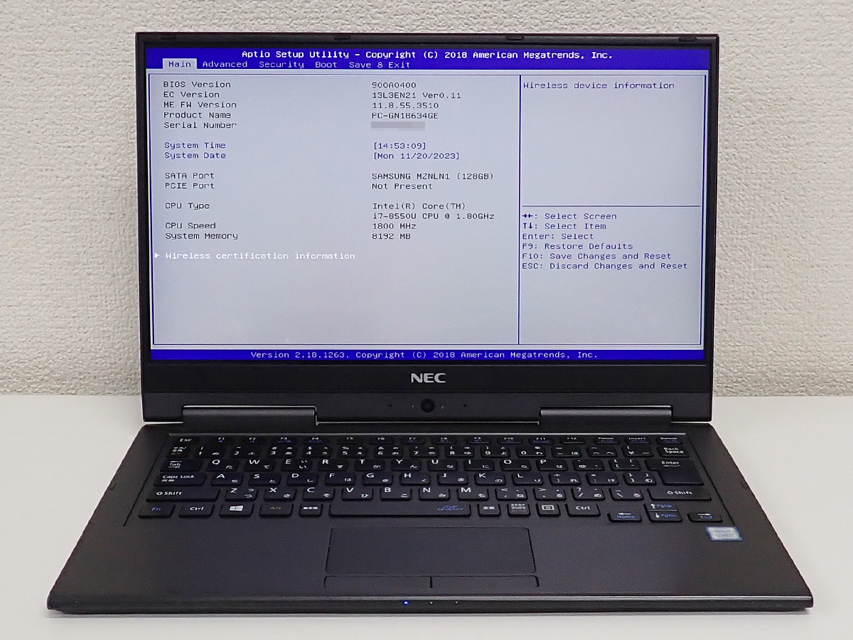 バッテリー絶好調！ NECノート Coir i5 第8世代 8GB 128GB 【公式通販】