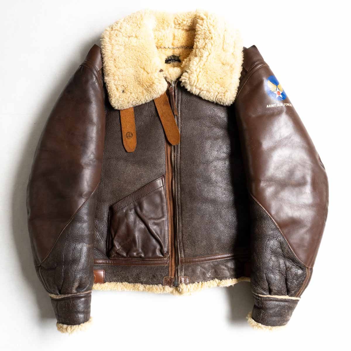 【大戦モデル】The REAL McCOY'S【B-3 ムートン フライト ジャケット】38R ボンバージャケット レザー 2311204