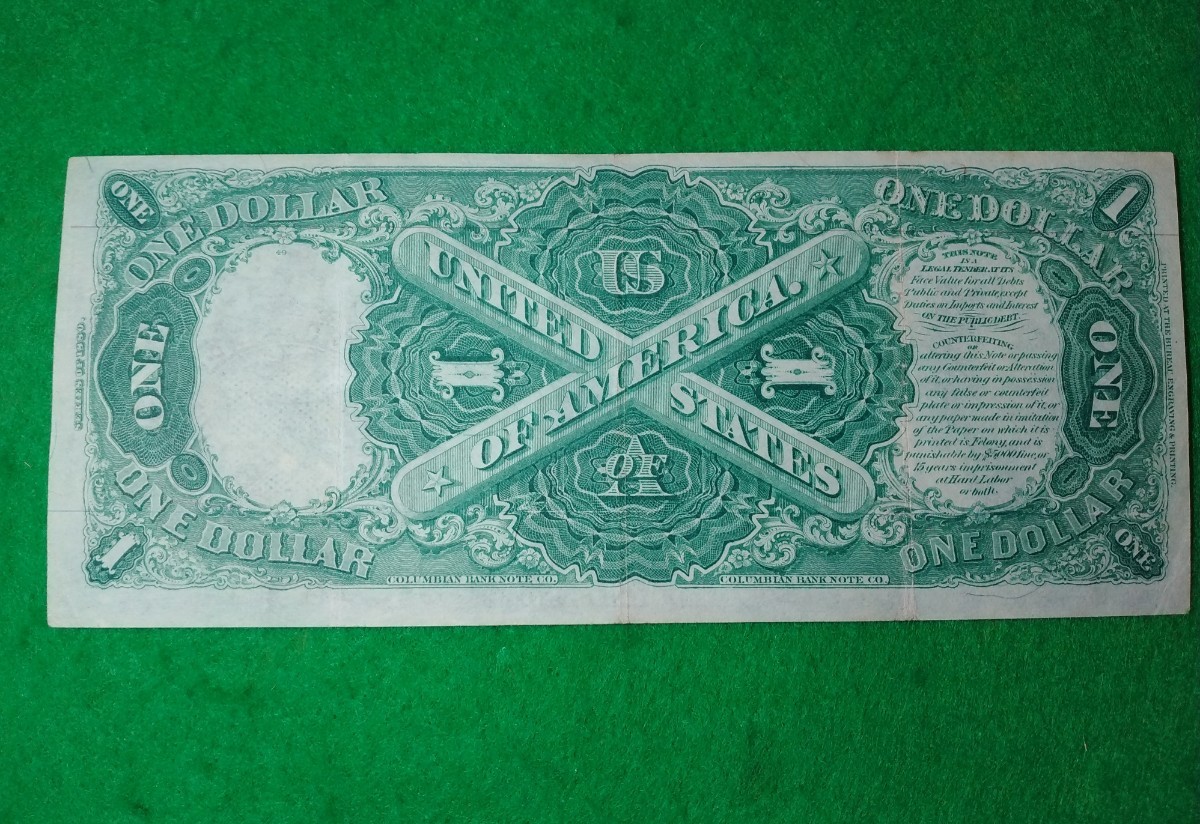 貴重【アメリカ大型１ドル紙幣】 【シリーズ1880】 【Z32416493】 整理品