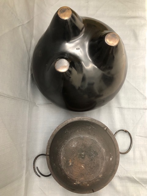 ☆茶道具 真形釜 唐銅朝鮮風炉 金森紹栄☆ 金紹 紹栄 / 野々田商店 炭