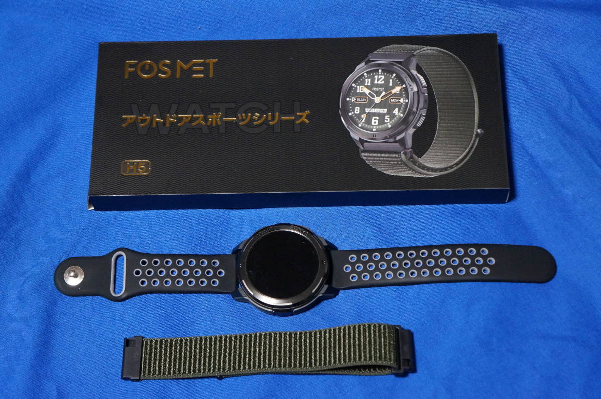 FOSMET スマートウォッチ 新製品 H5丸型 男女兼用 軽量、アウトドア 