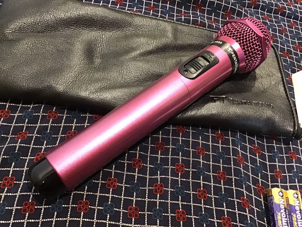 ○美品 PENTATONIC カラオケマイマイク GTM-100A メタリックピンク