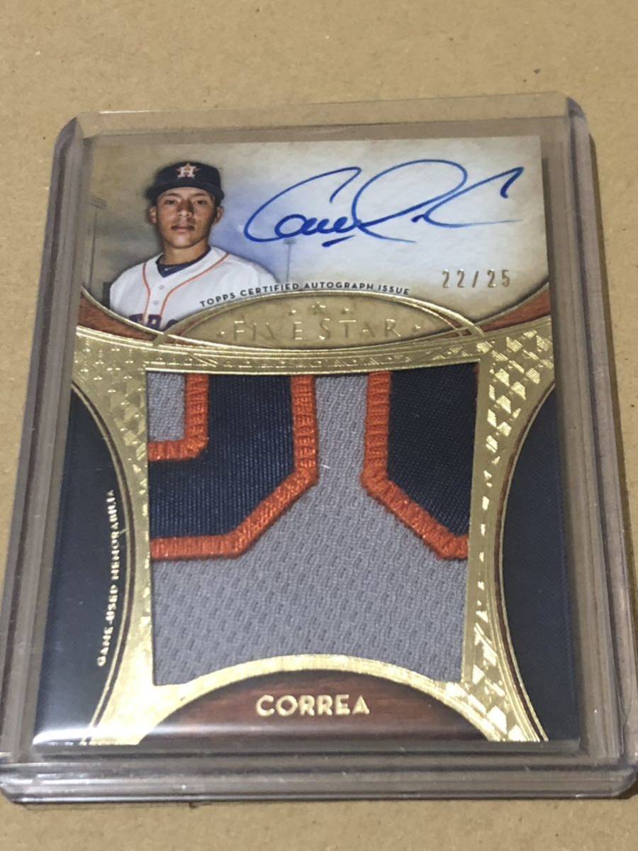2025，低価 topps 2017 five star carlos correa /25 auto パッチオート(Topps)｜売買されたオークション情報、yahooの商品情報をアーカイブ公開 - オークファン シングルカード