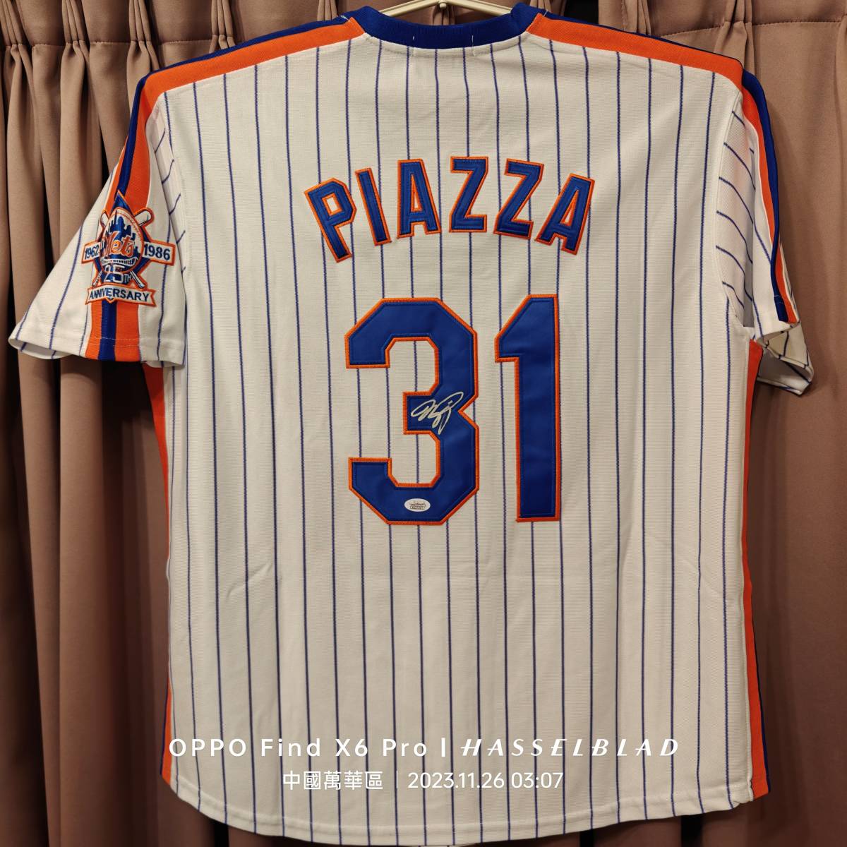 MIKE PIAZZA サイン入り New York Mets ジャージー JSA COA