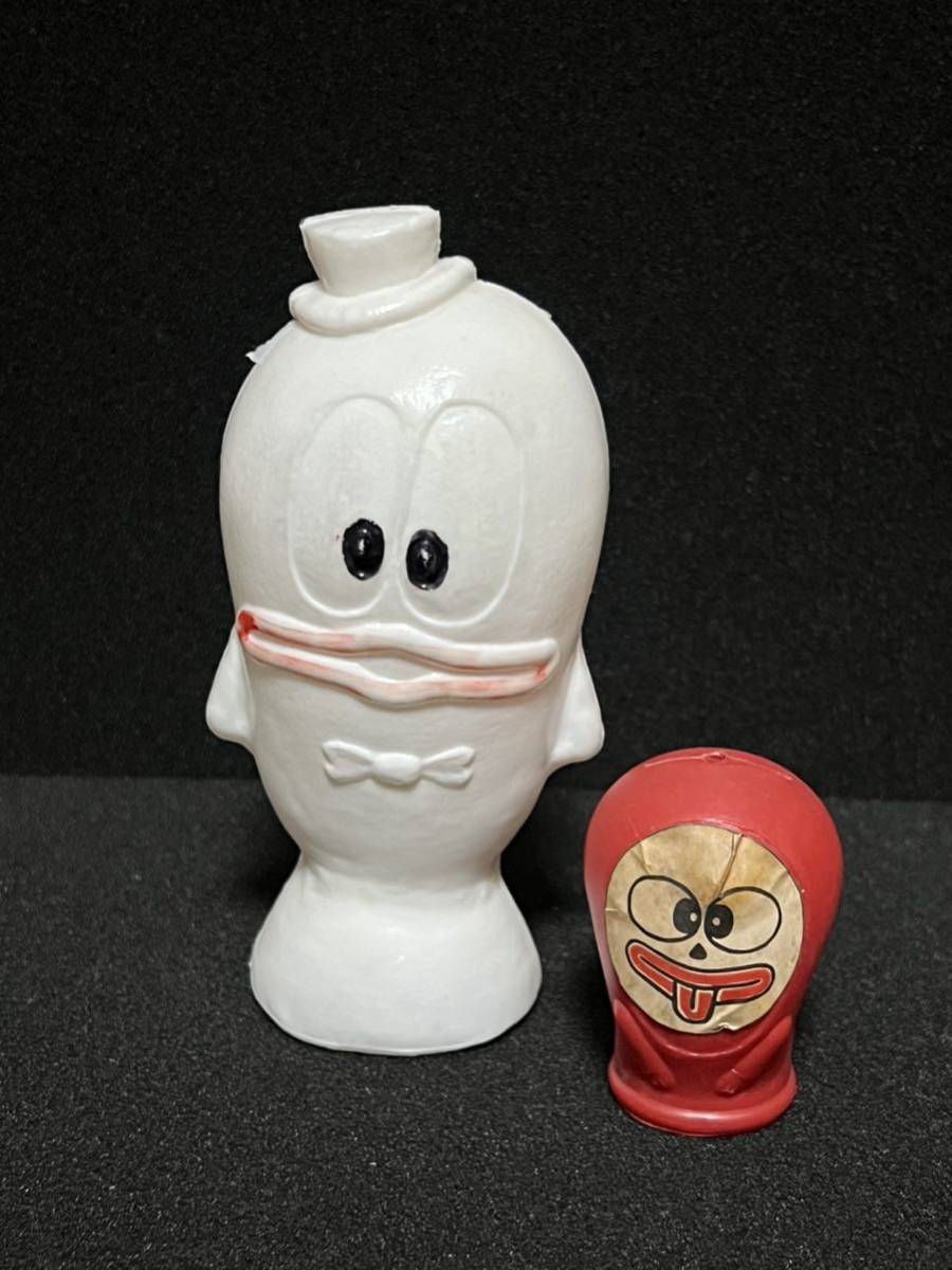 当時物 オバケのQ太郎 貯金箱 昭和レトロ 藤子不二雄 (検) 銀行 ソフビ 駄