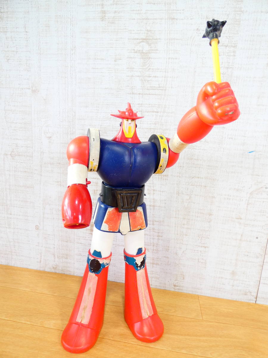 ◎ジャンク 当時もの タケミ ソフビフィギュア ビッグロボ ブロッカー軍団Ⅳマシーンブラスター ボスパルダー 約40cm ビッガー合金＠80(11)